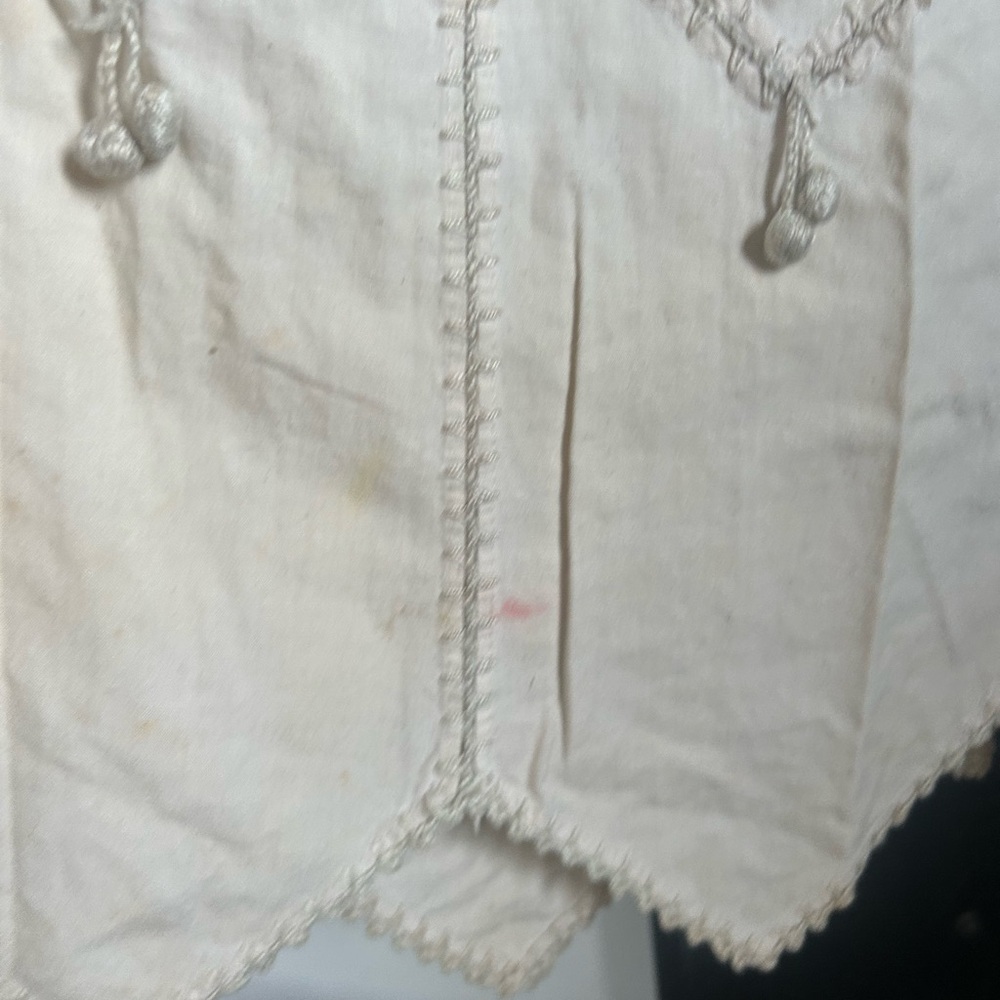 Vintage 70's Embellished Embroidered Crochet Cotton Skirt Size M/L - Picture 5 of 10